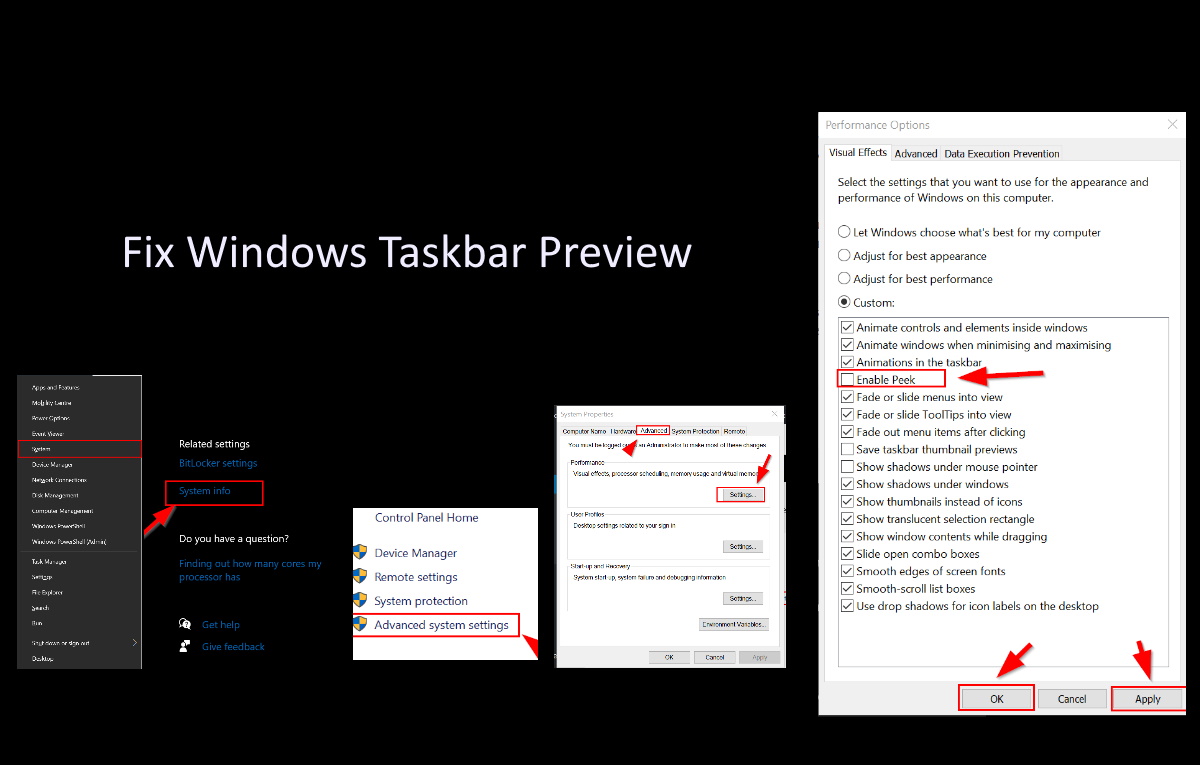 Disable live taskbar thumbnail previews 1